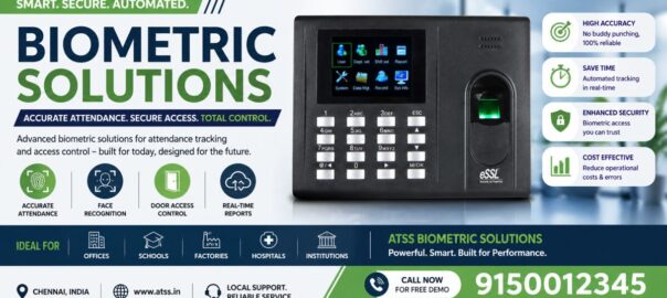 Biometric attendance machine with fingerprint scanner for secure access control in Chennai