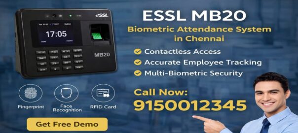 ESSL MB20 biometric attendance system Chennai with face recognition fingerprint RFID