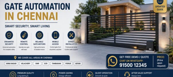 Gate automation Chennai with smart electronic gate and mobile control system