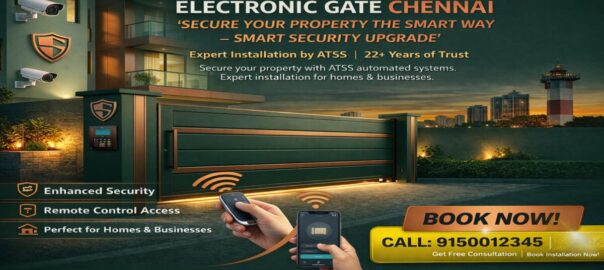 Electronic gate Chennai with remote control smart security system