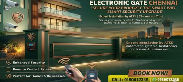 Electronic gate Chennai with remote control smart security system