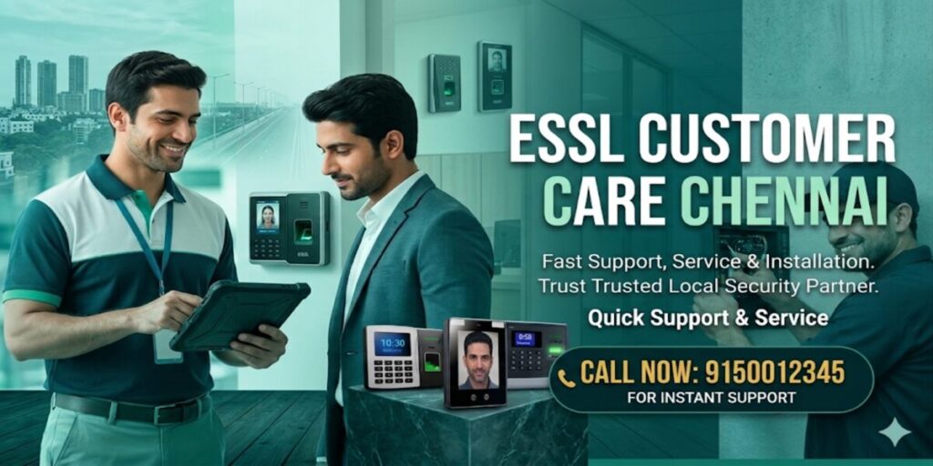 ESSL customer care Chennai biometric attendance system support and installation services