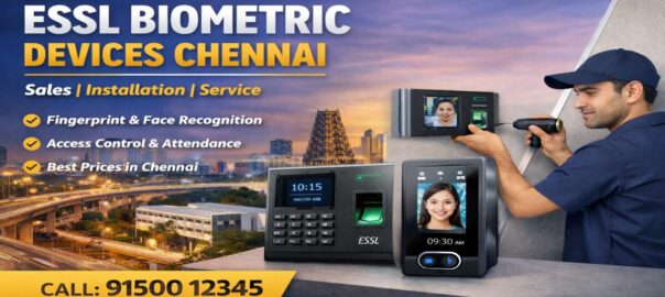 ESSL biometric devices Chennai installation with fingerprint and face recognition system