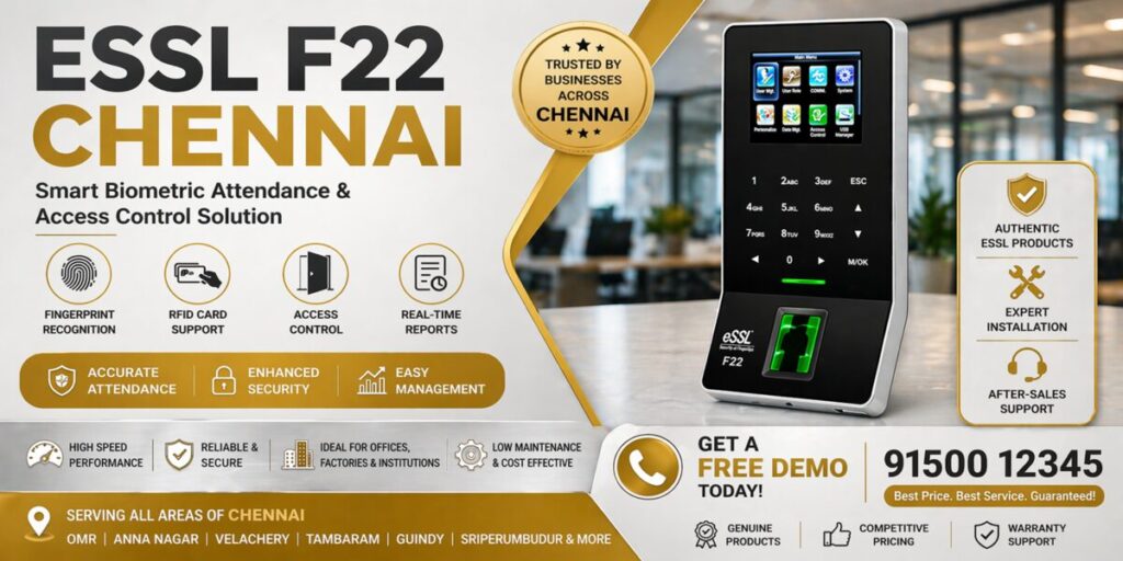 ESSL F22 Chennai biometric attendance and access control system