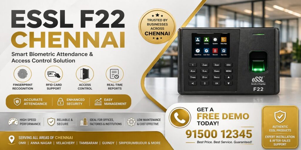 ESSL F22 Chennai biometric attendance and access control system