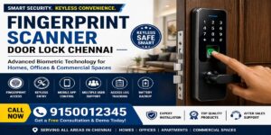 Fingerprint scanner door lock Chennai with keyless biometric access