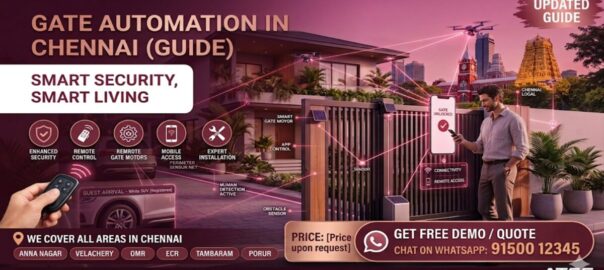Gate automation Chennai with smart electronic gate and mobile control system