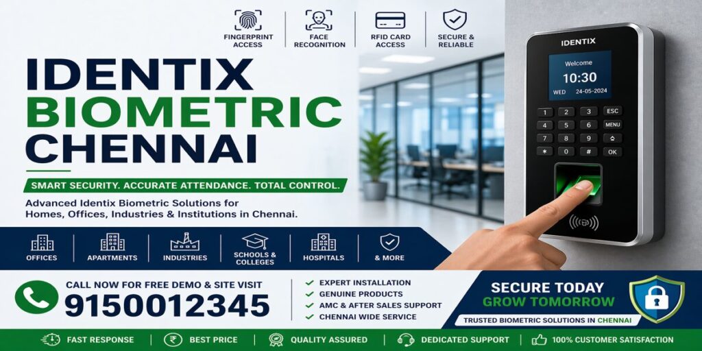 Identix biometric Chennai fingerprint attendance system installation by ATSS