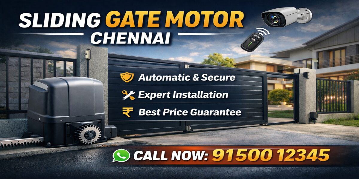 Sliding gate motor Chennai automatic gate with remote control and security system