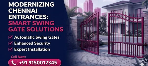 Swing gate Chennai with smart security