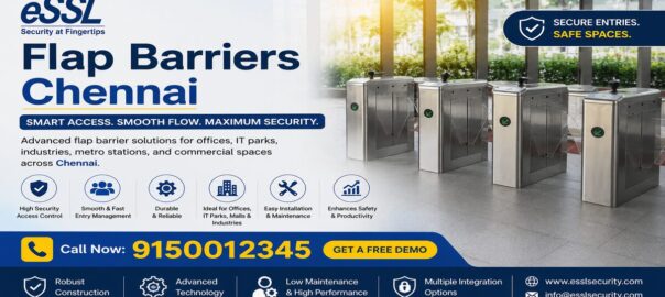 Flap barriers Chennai with biometric access control system