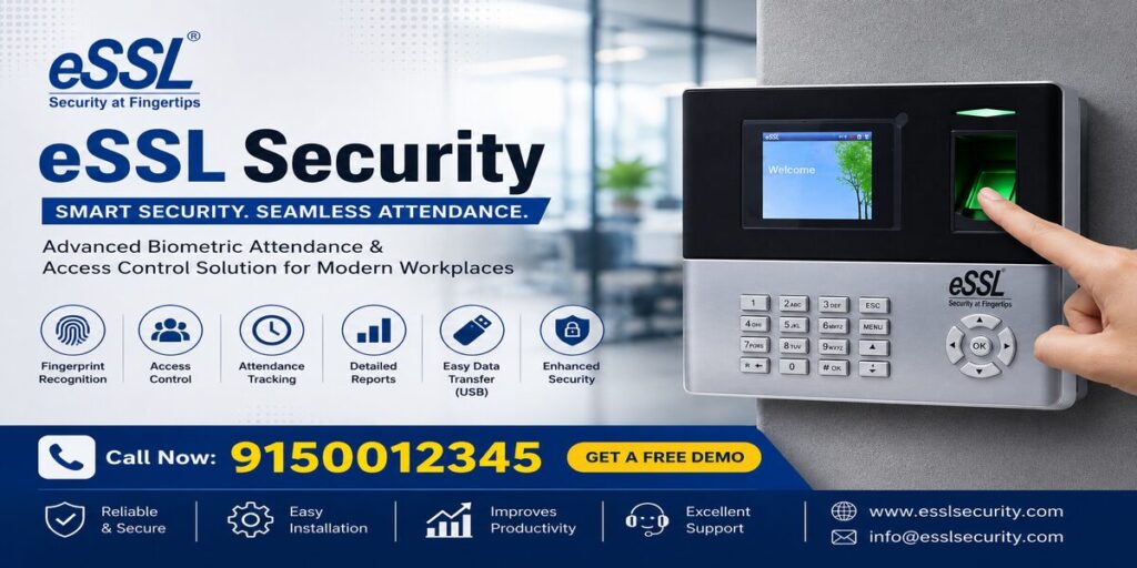 ESSL Chennai biometric attendance and access control system installation in office environment