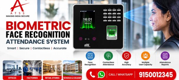 ATSS biometric face recognition attendance system for offices, factories, retail stores and schools with contactless attendance in Chennai.