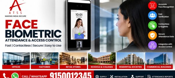 ATSS face biometric attendance machine with facial recognition and access control for offices and businesses in Chennai.